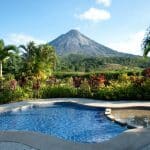 Arenal Volcano from Kioro Hotel Pool